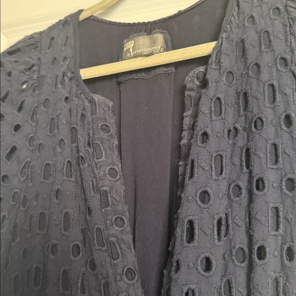 Anthropologie Navy Blue Somerset Mini Dress in Eyelet - Picture 12 of 12